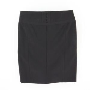 AGB Lined Skirt Knee Length Pencil Womens Size 12 Black Polyester COOL STITCHING